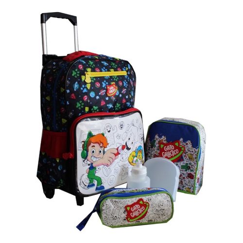 Mochila Infantil Gato Galáctico r Escolar Clio Kids