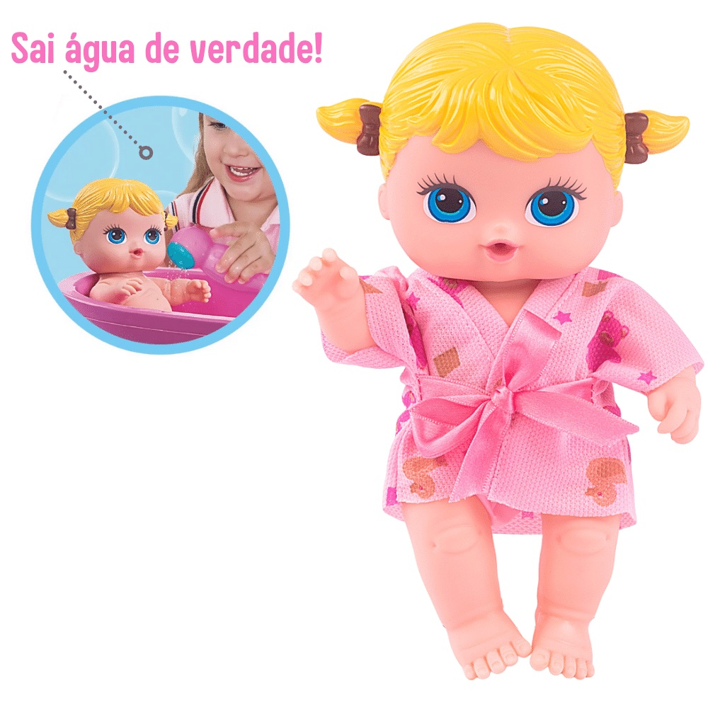 Boneca Bebê Banho Corpo Todo Em Vinil Tipo Reborn Cotiplás