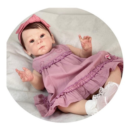 Brastoy Boneca Bebê Reborn Silicone Menina Elefantinho 55cm Sofia Olhos  Castanho em Promoção na Americanas