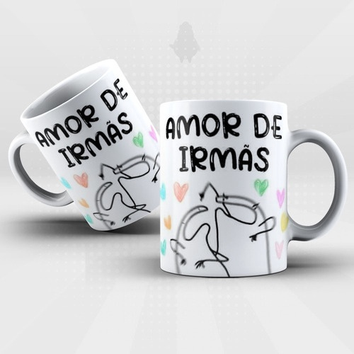 Caneca Flork Meme Personalizada Amor Entre Irmãs Presente