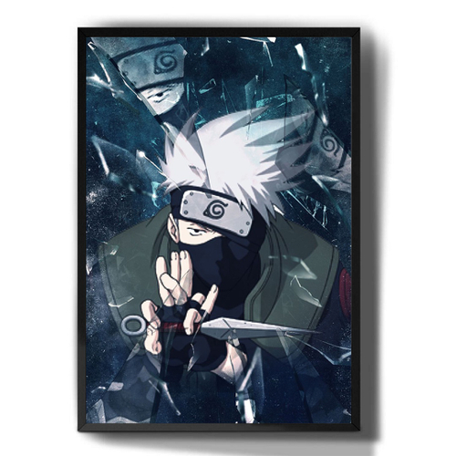 Quadro Decorativo Naruto Sasuke Kakashi Anime Plaquinha Decorativa