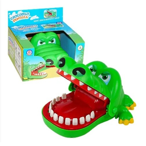 Mini Jacaré Brinquedo Crocodilo Jogo Dentista Morde Dedo