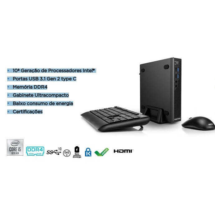PC-Positivo Master C6300 minipro Core i5-10100T 256Gb no Shoptime