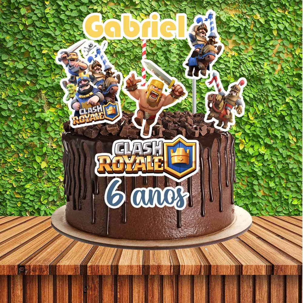 Topo de clash royale Personalizado - Topper decoração em Promoção na  Americanas