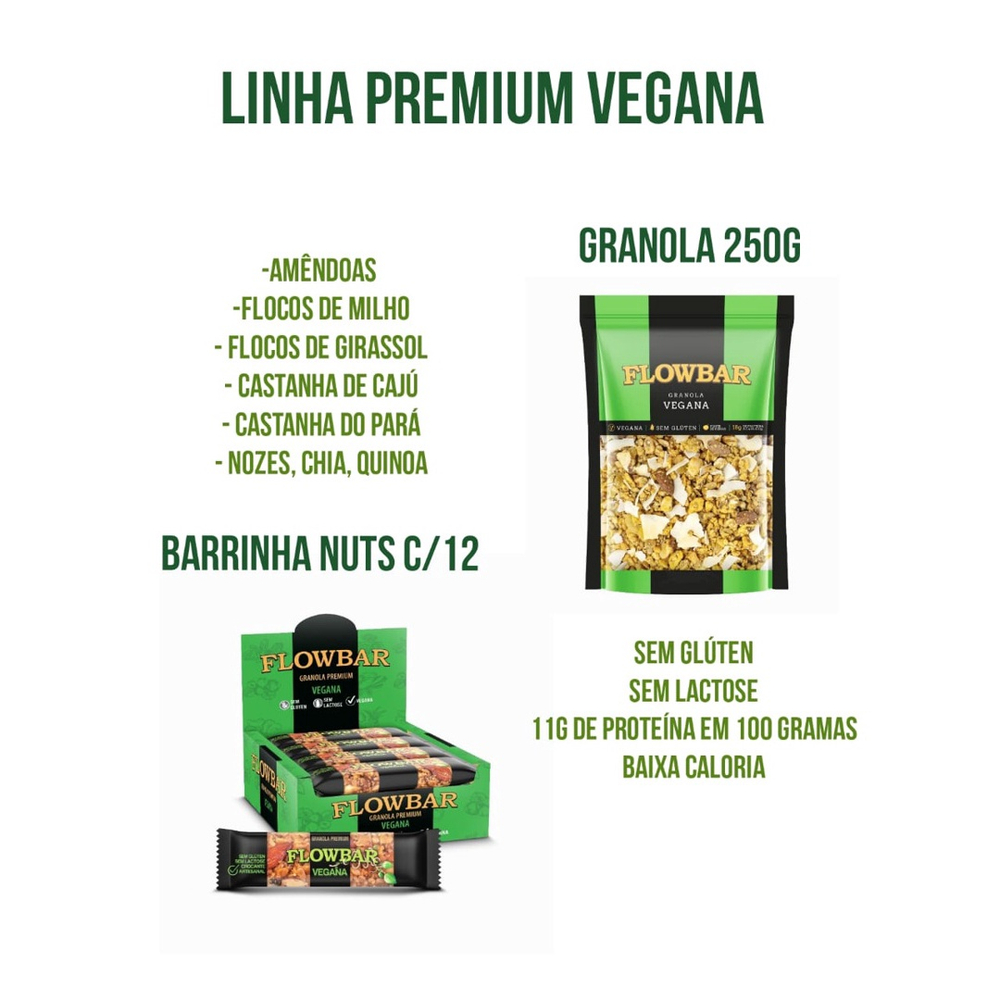 Kit Vegano 12 Barrinhas Nuts Granola Vegana + Granola Vegana 250G No ...