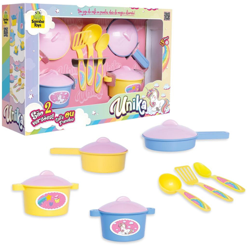 Panelinha comidinha de brinquedo jogo completo SAMBA TOYS no Shoptime