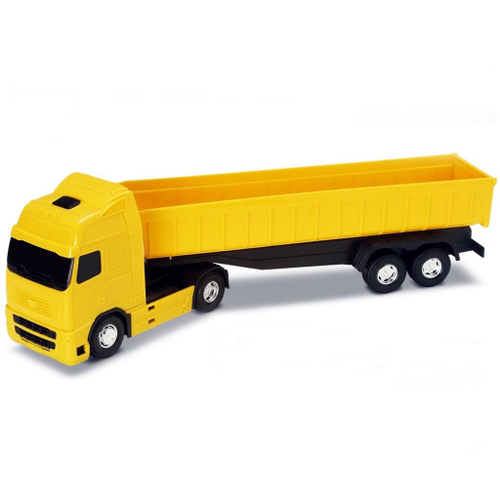 Caminhão Carreta De Brinquedo Iveco Hi-way Tora De Madeira - R$ 61,5