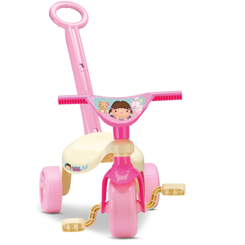 Triciclo Infantil Velotrol Motoca Brinquedo Com Empurrador Cor