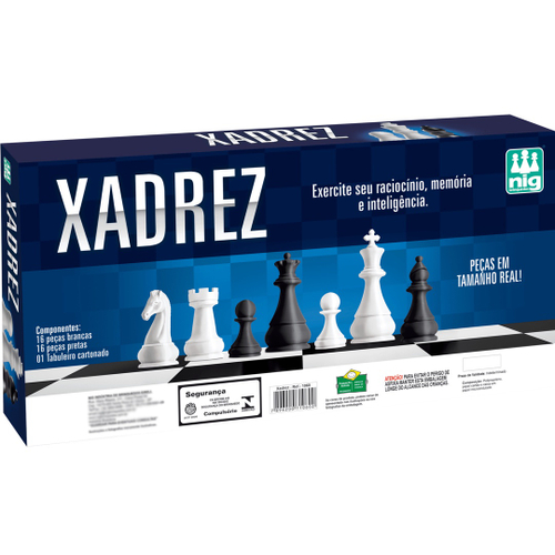 Kit 3 Jogo De Xadrez Peças Grandes Nig no Shoptime