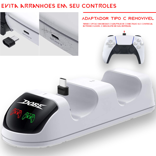 Carregador Controle Ps5 Carrega 2 Controles Ao Mesmo Tempo em Promoção na  Americanas