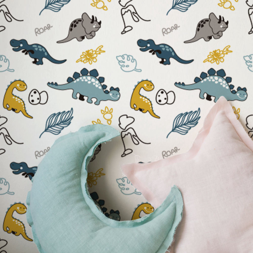 Papel de Parede Infantil Dinossauro Baby 2 2,70x0,57m