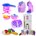 Kit mercadinho comidinhas de brinquedo infantil Cozinha Frutas legumes  Mantimentos c/ Frigideira em Promoção na Americanas