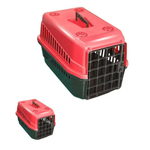 Caixa De Transporte Para Cães E Gatos Grande Vermelha