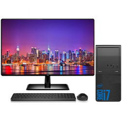 Menor preço em Computador Completo cpu Intel Core i7 16GB HD 1TB Monitor 15.6 3green HomeOffice