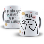 Caneca meme boneco palito flork socorro não tenho um minuto de paz