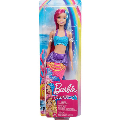 Barbie Sereia Loira com Cauda Rosa - Mattel 