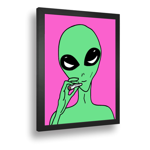 Quadro decorativo Emoldurado Filme Alien Desenho Arte alienigena para sala  quarto em Promoção na Americanas