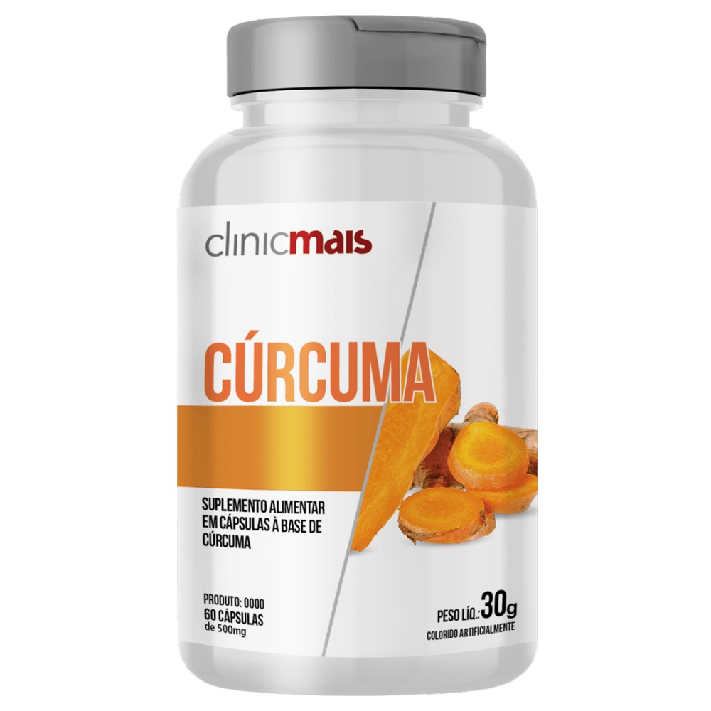 Curcuma Tumeric Açafrão Curcumina Concentrada 60 Capsulas - Clinicmais ...