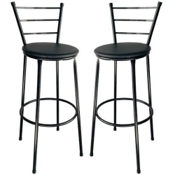 Kit 2 Banquetas Alta 70 Cm Até O Assento Tubo Preto Preto Menor preço em Kit 2 Banquetas Alta 70 Cm Até O Assento Tubo Preto Preto