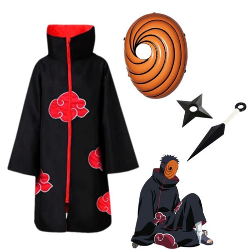 Capa Manto Akatsuki Barato Infantil Itachi Cosplay Nuvem Vermelha :  : Moda