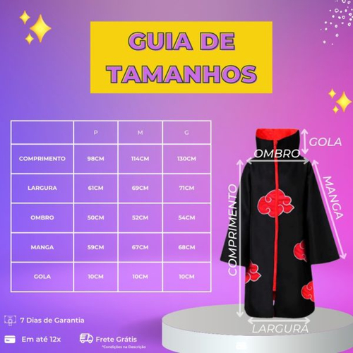 Lançamento Manto Akatsuki Nuvem Vermelha Renegada Naruto Shippuden Cosplay  Ninja em Promoção na Americanas