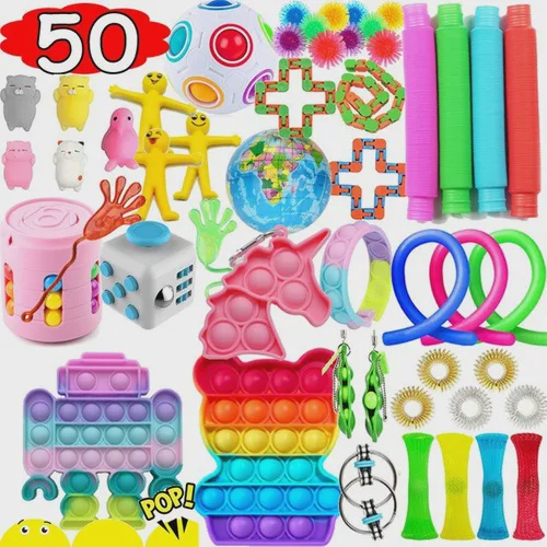 Kit De Brinquedos Baratos Fidget, Pop It Fidget Toys Pop Tub em