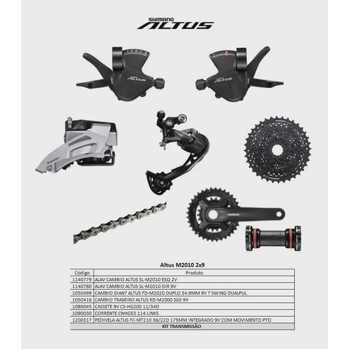 Grupos discount shimano altus