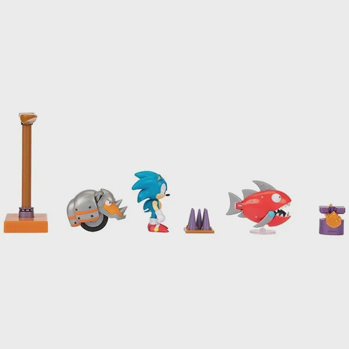 Conjunto de Mini Figuras - Sonic - The Hedgehog - Aniversário de 30 Anos -  Diorama - Candide - D'Or Mais Saúde