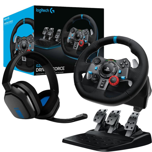 Mais Barato - Volante Logitech G29 Driving Force para PS5, PS4, PS3 e PC  Por: 1.699,00