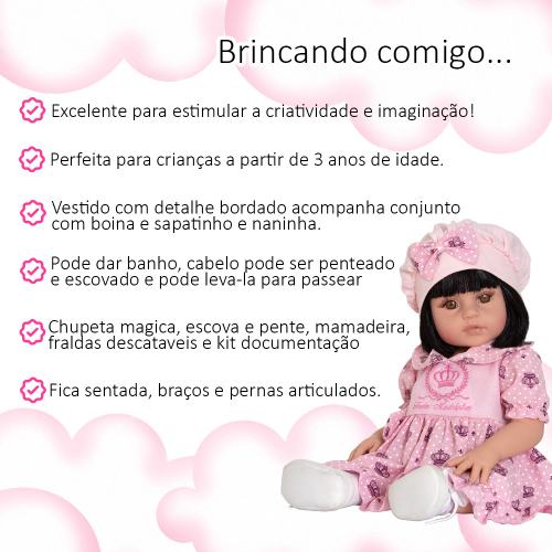 Boneca Bebe Reborn Girafinha Princesa Loira no Shoptime