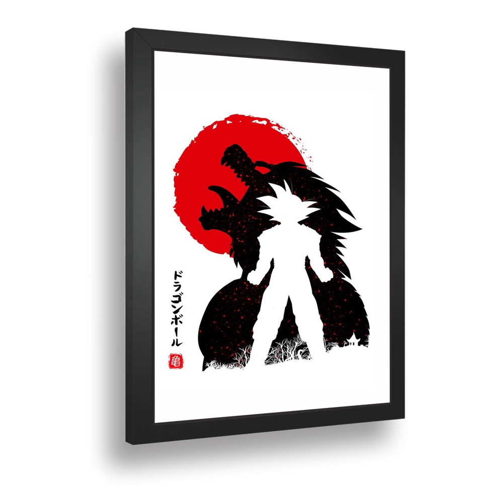 Quadro Decorativo emoldurado Poster Moldura Game Dbz Desenho Goku em  Promoção na Americanas