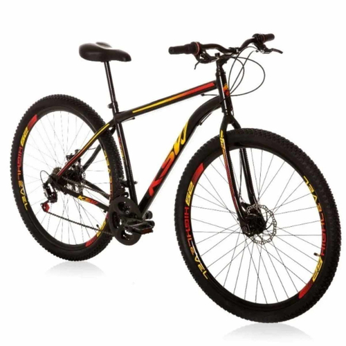 Bicicleta Aro 26 Gts Feel Freio À Disco 21 Marchas - Branco+Vermelho