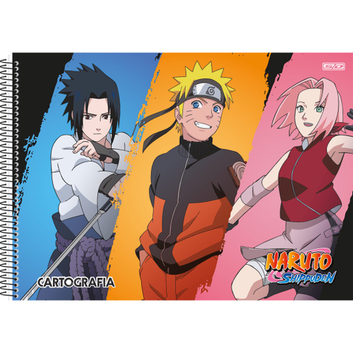 Caderno Espiral Cartografia e Desenho Naruto 60 Fls - São Domingos