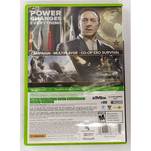 Jogo call of duty advanced warfare original xbox 360 físico em Promoção na  Americanas