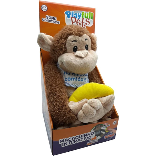 Pelúcia Macaco Almofada Animal Macaquinho Infantil Fofo 20Cm no Shoptime