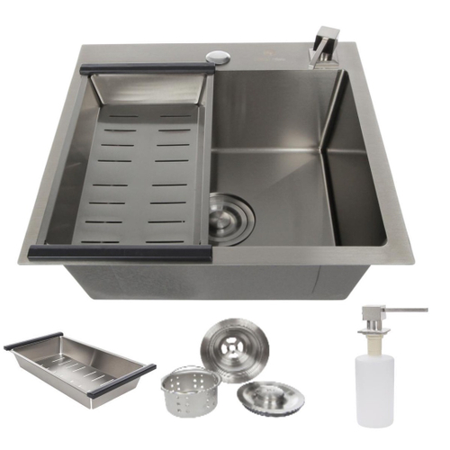 Cuba para Cozinha Retângular Linha Reta Inox 50x40x23cm 1mm