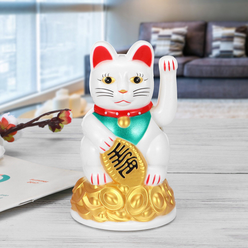 Gato da Sorte Solar Dourado Pequeno - Maneki Neko - Hachi8