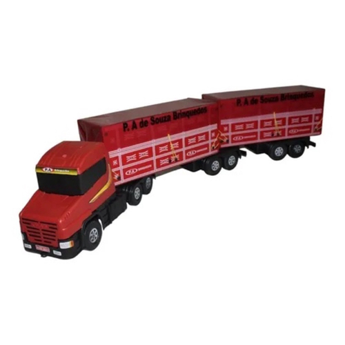 Carreta Scania Bi-trem Madeira Brinquedo Infantil 1,15 Metro em Promoção na  Americanas