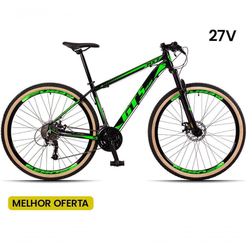 Bicicleta Gt Sprint Mx7 T17 Aro 29 Susp. Dianteira 27 Marchas - Preto/verde