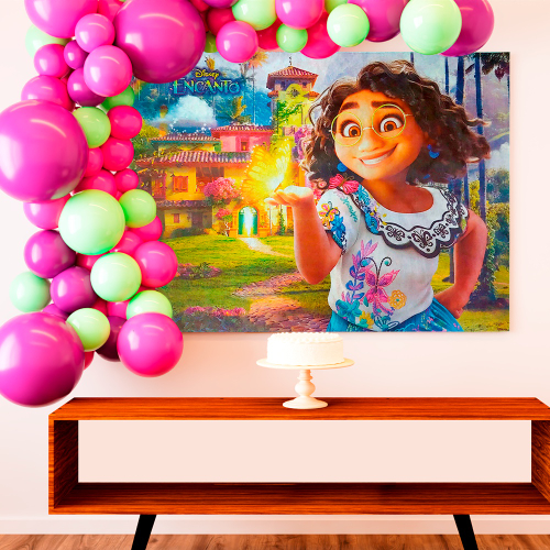 Painel Tecido Redondo 1.30M Moana Baby Decoração 03 em Promoção na