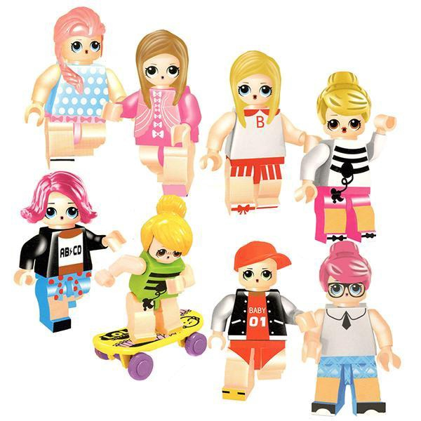 Boneca Mini LOL Bloco de Montar Compatível Com Lego New Series - Fancy -  Action Figure - Brinquedos