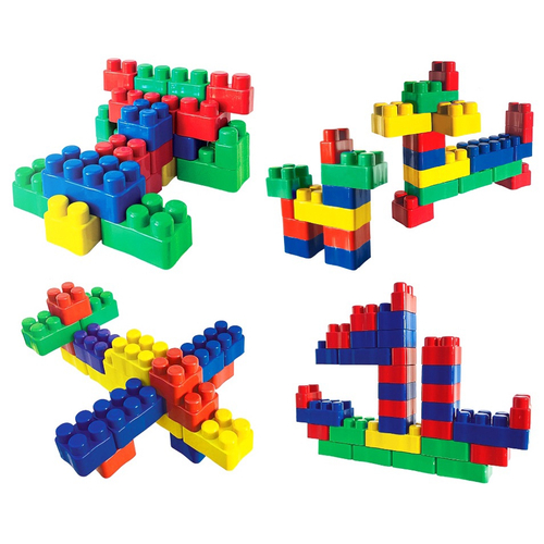 Kit infantil 1000 multiblocos kids-pecinhas criativas desenvolvimento  infantil-peças-blocos-rodinhas para montar em Promoção na Americanas