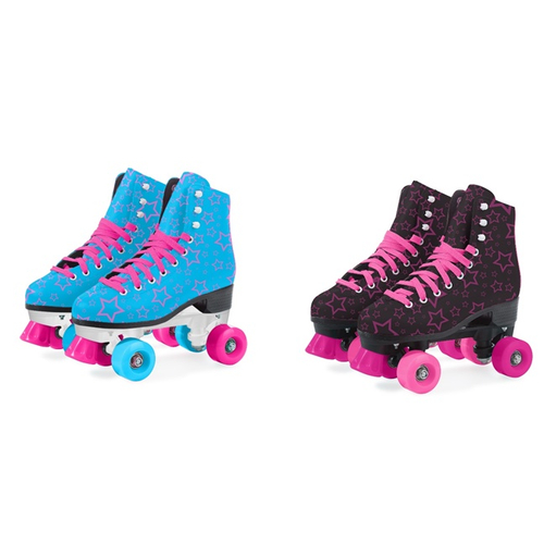 Patins Roller Skate 4 Rodas Rosa Brilhante Com Glitter Ajustáveis Fenix na  Americanas Empresas