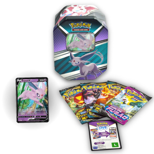 Jogo de Cartas - Pokémon Lata - 25 cartas - Evoluções de Eevee - Sylveon -  Copag em Promoção na Americanas