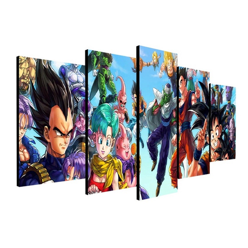 Quadro Decorativo Dragon Ball Z Goku Super Sayajin 5 Peças M15