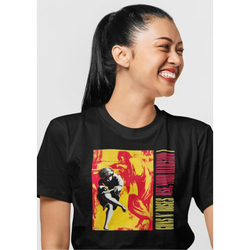 Camiseta Guns N' Roses Use Your Illusion I - Camisa de Banda de Rock Guns N Roses - Blusa de Rock Masculina e Feminina Menor preço em Camiseta Guns N' Roses Use Your Illusion I - Camisa de Banda de Rock Guns N Roses - Blusa de Rock Masculina e Feminina