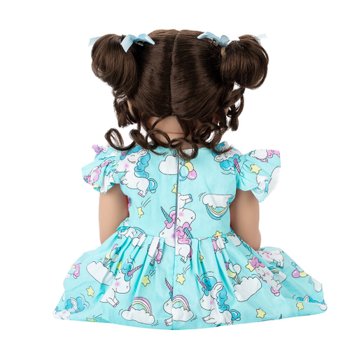 Brastoy Bebê Reborn Boneca Silicone Menina 55cm Olhos Castanho no Shoptime