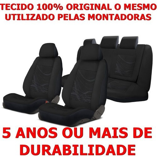 Conjunto De Capas Tecido Grosso Original Para Bancos Automotivos Carro