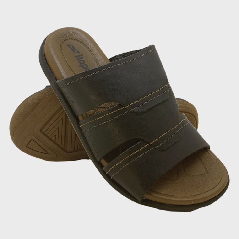 Chinelo de best sale couro masculino itapuã