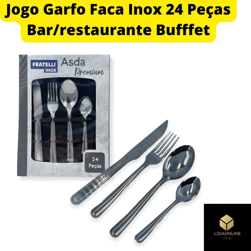 Jogo De Faca E Garfo Ipanema 24Pç Aço Inox Ptop - Tramontina no Shoptime